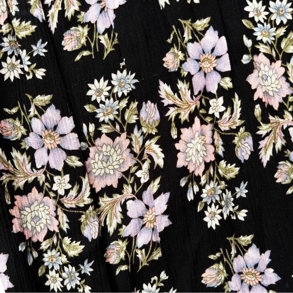 AMERICAN EAGLE OUTFITTERS AEO CUTOUT Floral Tunic Bell Sleeve Tiered Ruffled… - Picture 14 of 16